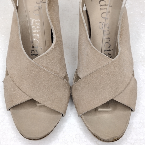 Pedro Garcia Libby Women's Suede Leather Mid-Heel Crisscross Heels Sz 6 - Picture 8 of 14